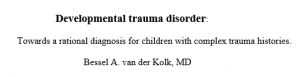 developmental trauma